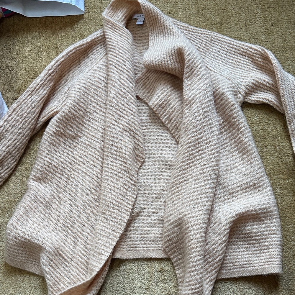 Nine West Cream , light tan Ribbed Cardigan, very cozy, never worn, small